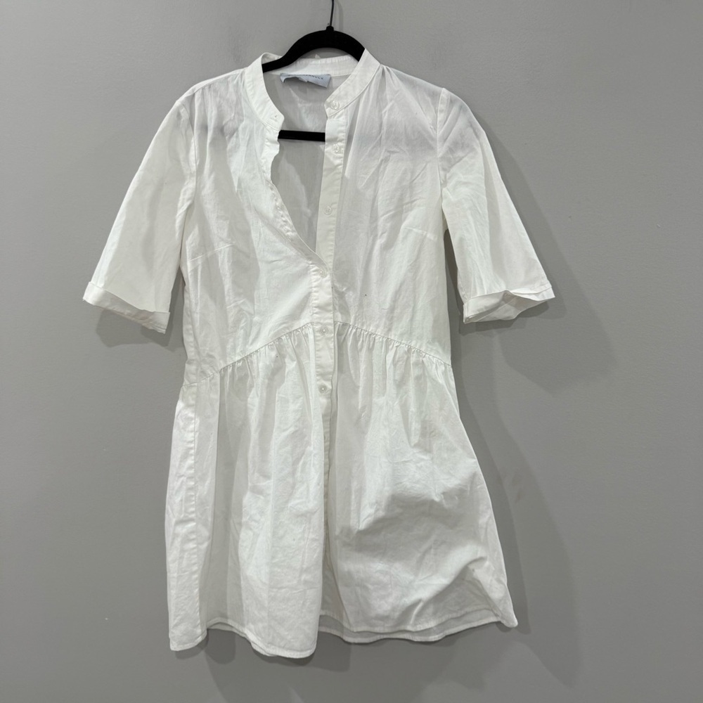 Tuckernuck Dress Royal Shirt Dress Button Down Mini in White - Picture 3 of 5
